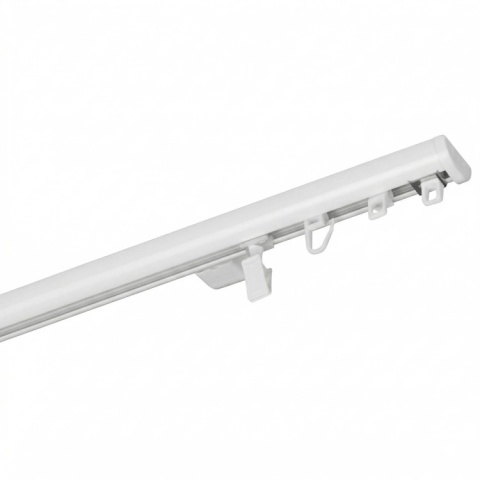 Szyna aluminiowa ZD2 podwójna cięta 500 cm Biały agrafki ZD2-500/2-Biały-agrafki