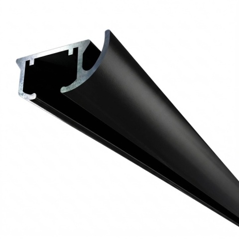 Szyna aluminiowa ZD2 podwójna cięta 600 cm Czarny żabki ZD2-600/2-Czarny-żabki