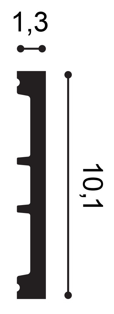 Listwa do obramowania drzwi DX163-2300 10,2x1,3x230cm Orac