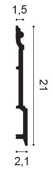 Listwa przypodłogowa SX191 21x2,1x200cm Orac