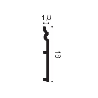 Listwa przypodłogowa SX206 18x1,8x200cm Orac