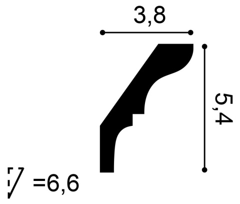 Listwa sufitowa CX112 5,4x3,8x200cm Orac