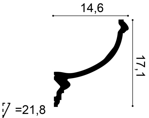 Listwa sufitowa C900 17,1x14,6x200cm Orac