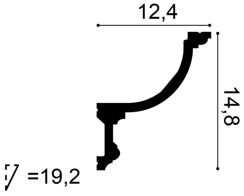 Listwa sufitowa C901 14,8x12,4x200cm Orac