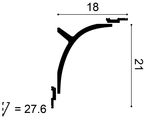 Listwa sufitowa C991 11x14x200cm Orac