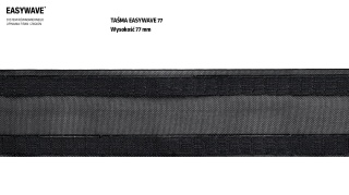 Taśma EASYWAVE 77 mm Czarny Creativa (1 mb)