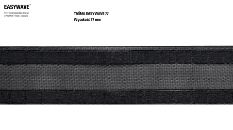 Taśma EASYWAVE 77 mm Czarny Creativa (1 mb)