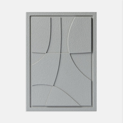 WallDecor Abstract III 50×70 cm Milky Grey Creativa