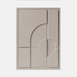 WallDecor Geometric I 35×50 cm Almond Beige Creativa