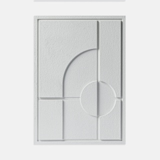 WallDecor Geometric I 35×50 cm Bianco Creativa