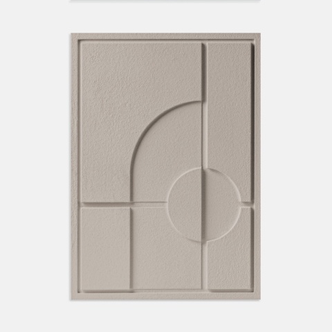WallDecor Geometric I 50×70 cm Almond Beige Creativa