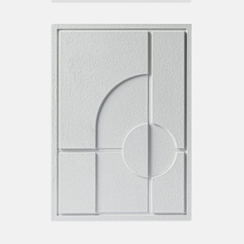 WallDecor Geometric I 50×70 cm Bianco Creativa