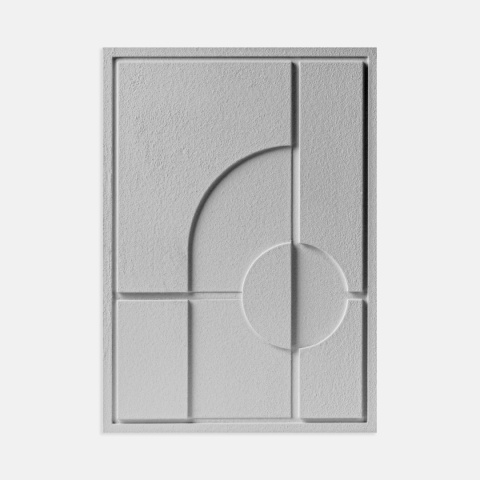 WallDecor Geometric I 50×70 cm Milky Grey Creativa