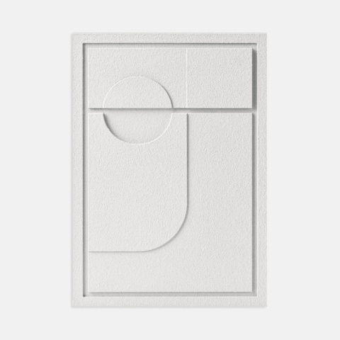 WallDecor Geometric II 50×70 cm Bianco Creativa