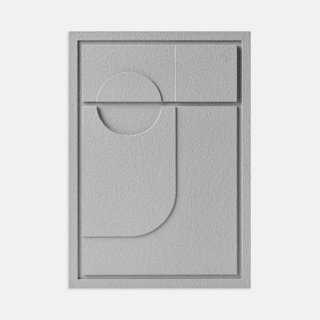 WallDecor Geometric II 50×70 cm Milky Grey Creativa