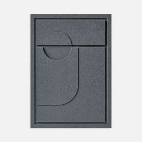 WallDecor Geometric II 50×70 cm Smokey Grey Creativa
