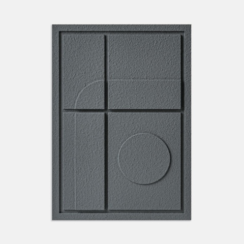 WallDecor Geometric III 35×50 cm Smokey Grey Creativa