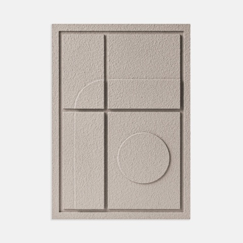 WallDecor Geometric III 50×70 cm Almond Beige Creativa