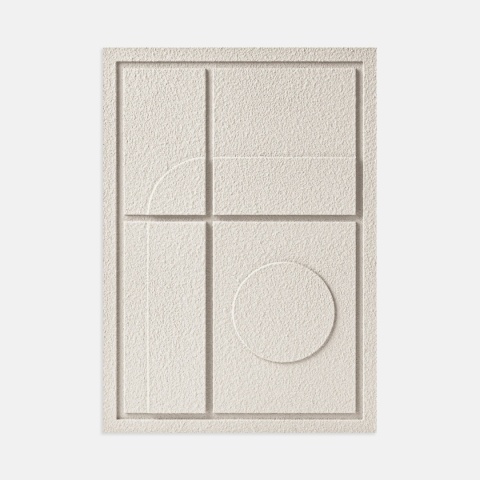 WallDecor Geometric III 50×70 cm Natural Cream Creativa