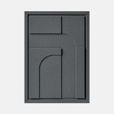WallDecor Geometric IV 50×70 cm Smokey Grey Creativa