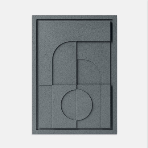 WallDecor Geometric V 35×50 cm Smokey Grey Creativa