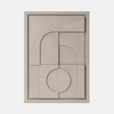 WallDecor Geometric V 50×70 cm Almond Beige Creativa