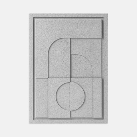 WallDecor Geometric V 50×70 cm Milky Grey Creativa