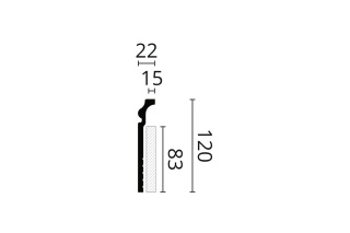 Listwa przypodłogowa CF3 12x2,2x200cm Noël & Marquet