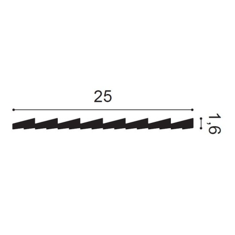 Listwa ścienna WX204-2600 25x1,6x260cm Orac