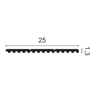 Listwa ścienna WX205-2600 25x1,3x260cm Orac