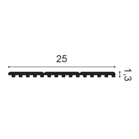 Listwa ścienna WX205-2600 25x1,3x260cm Orac