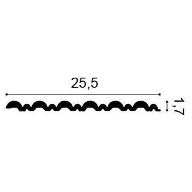 Listwa ścienna WX211 25,5x1,7x200cm Orac