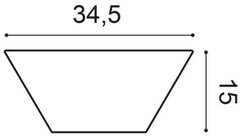 Listwa ścienna W101 34,5x2,9x15cm Orac