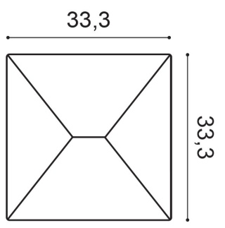 Listwa ścienna W106 33,3x2,9x33,3cm Orac