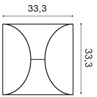 Listwa ścienna W107 33,3x2,9x33,3cm Orac