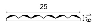 Listwa ścienna W112 25x1,9x200cm Orac