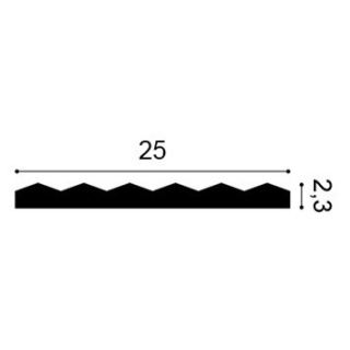 Listwa ścienna W115 25x2,3x200cm Orac