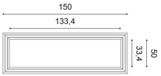 Listwa ścienna W120 50x3,2x150cm Orac