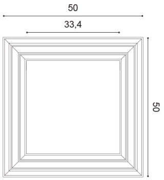 Listwa ścienna W121 50x3,2x50cm Orac