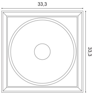Listwa ścienna W122 33,3x2,6x33,3cm Orac