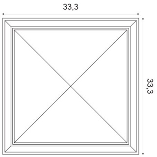 Listwa ścienna W123 33,3x3,5x33,3cm Orac