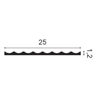 Listwa ścienna W212 25x1,2x200cm Orac