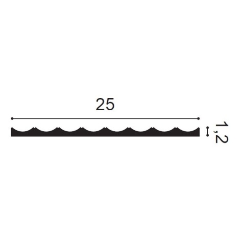 Listwa ścienna W212 25x1,2x200cm Orac