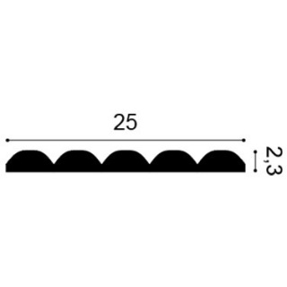 Listwa ścienna W218 25x2,3x200cm Orac