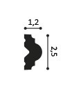 Listwa ścienna dekoracyjna PX103 2,5x1,2x200cm Orac
