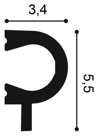 Listwa ścienna dekoracyjna PX169 5,5x3,4x200cm Orac