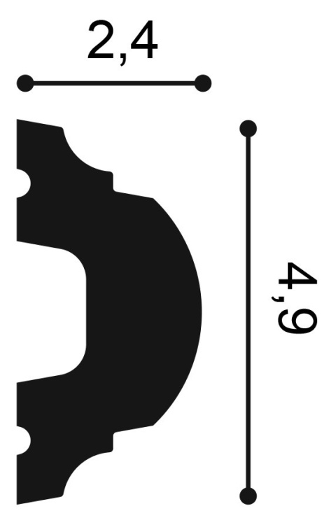 Listwa ścienna dekoracyjna P1020 4,9x2,4x200cm Orac
