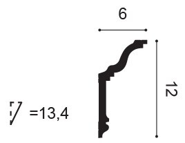 Listwa sufitowa CX192 12x6x200cm Orac