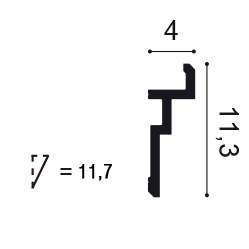 Listwa sufitowa CX196 4x11,3x200cm Orac