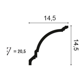 Listwa sufitowa CX203 14,5x14,5x200cm Orac